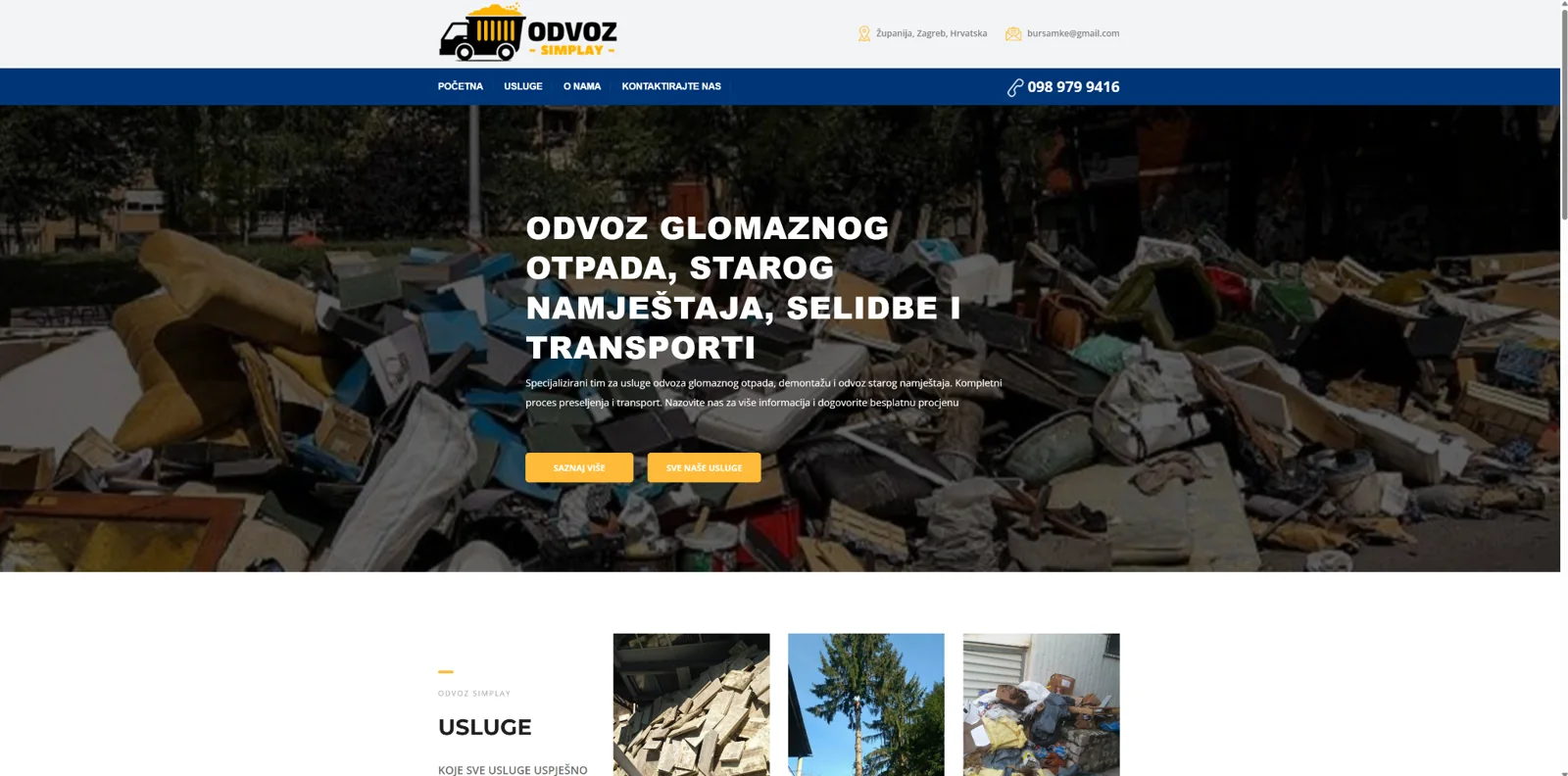 Web projekat Odvoz Simplay