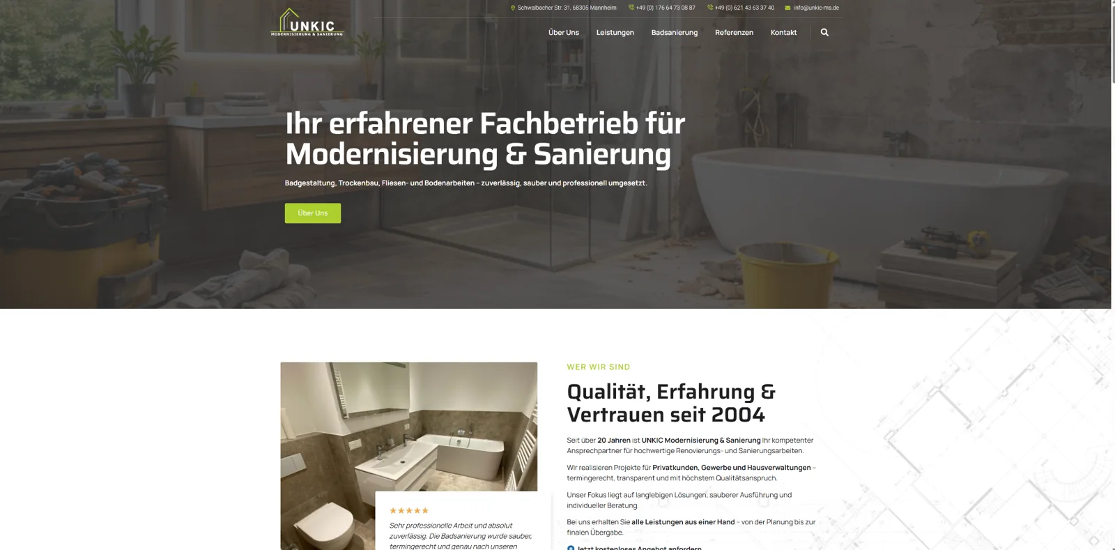 Web projekat Unkic Sanierung