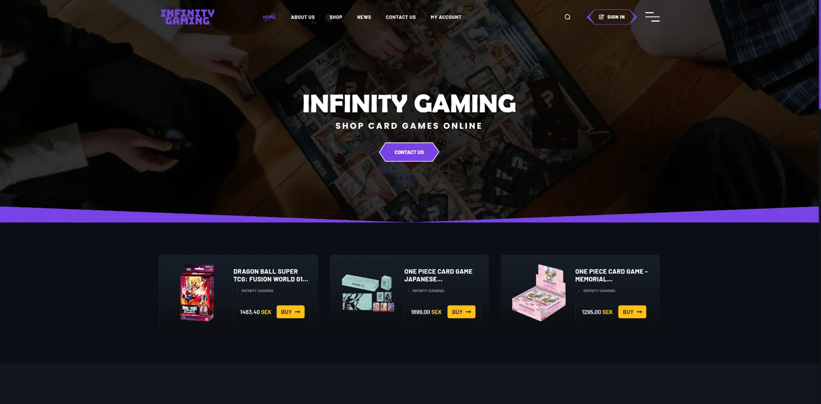 Web projekat Infinity Gaming
