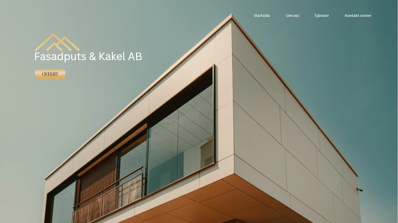 Fasadputs & Kakel AB — Web stranica · Građevinske usluge