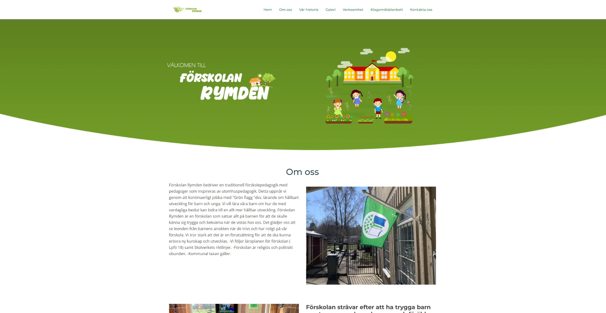 Förskolan Rymden — Web stranica · Predškolska ustanova
